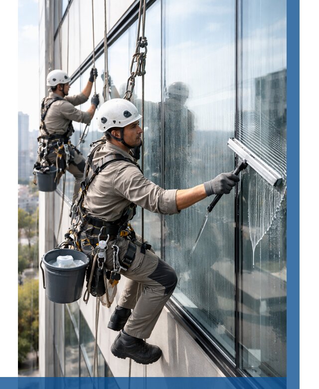 Мойка окон альпинистами в Калининграде от 4553 р. | ВЫСОТНИК-Клн