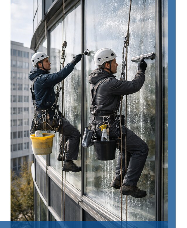 Мойка панорамных окон в Калининграде от 354 р. заказать у ВЫСОТНИК-Клн