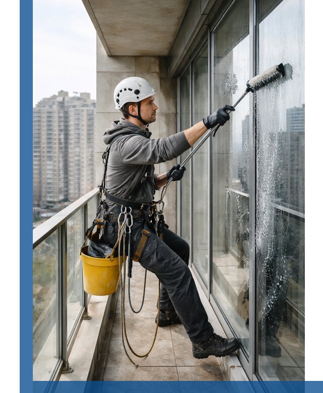 Профессиональная мойка балконного остекления в Калининграде