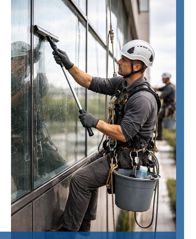 Мойка стеклянных фасадов в Калининграде от 202 р. | ВЫСОТНИК-Клн