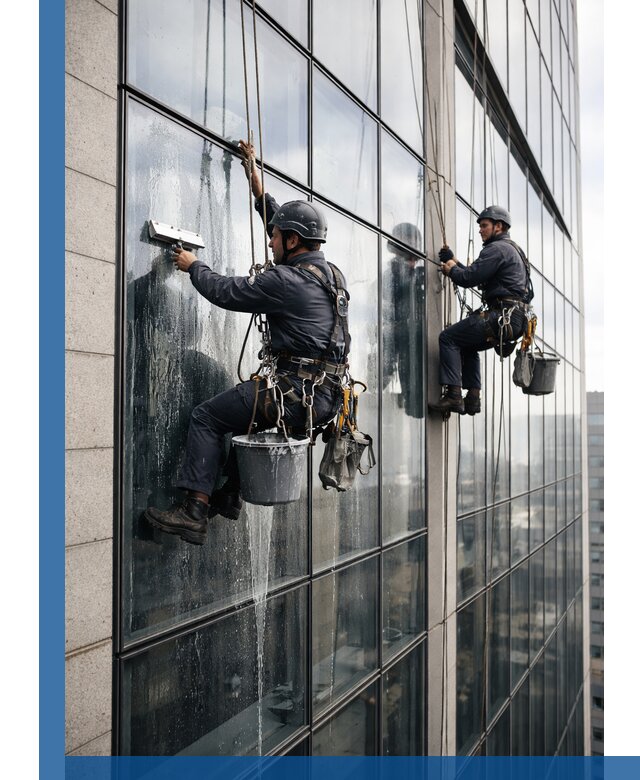 Профессиональная мойка стеклянных фасадов зданий в Калининграде