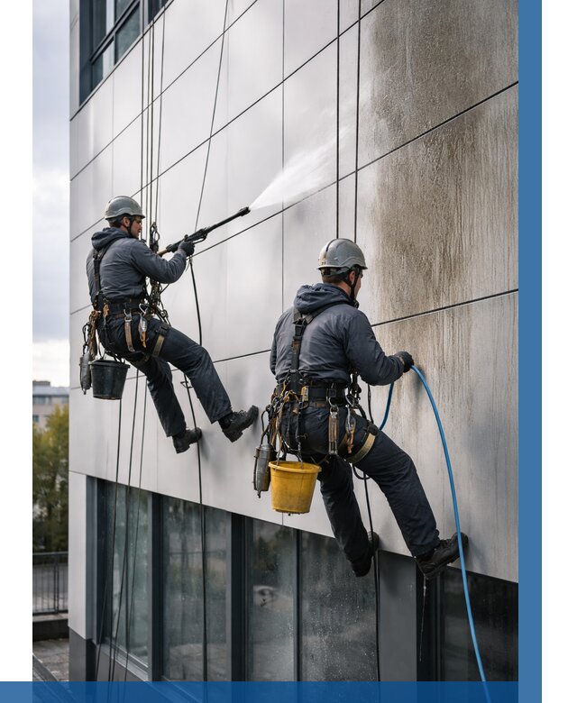 Мойка фасада из композита в Калининграде по цене от 304 р. | ВЫСОТНИК-Клн