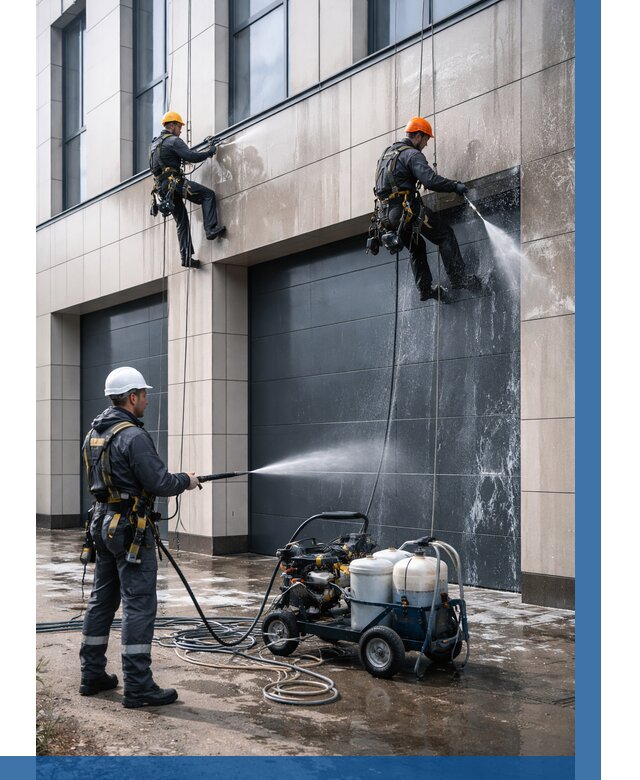 Послестроительная мойка фасада в Калининграде от 304 р. | ВЫСОТНИК-Клн