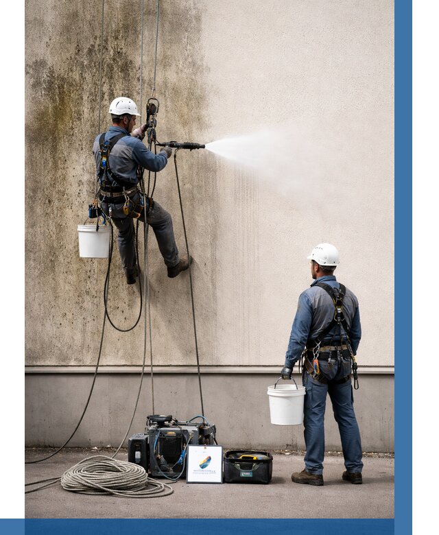 Очистка фасада от плесени в Калининграде от 304 р. | ВЫСОТНИК-Клн