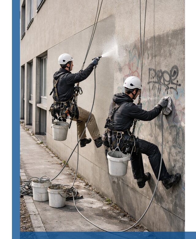 Антиграффити покрытие фасада с защитой от надписей в Калининграде