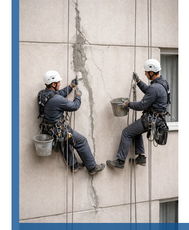 Заделка трещин на фасаде в Калининграде с гарантийным ремонтом