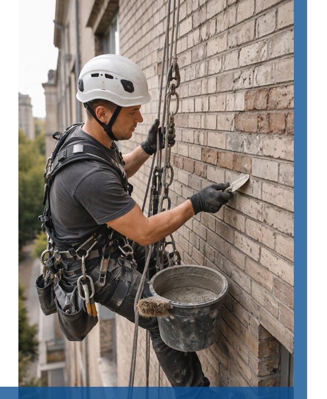 Ремонт кирпичной кладки фасада в Калининграде от 1821 р. | ВЫСОТНИК-Клн