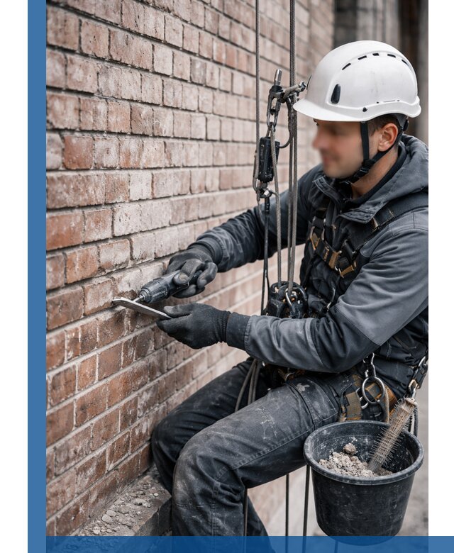 Расшивка кирпичных швов фасадов и стен, ремонт в Калининграде