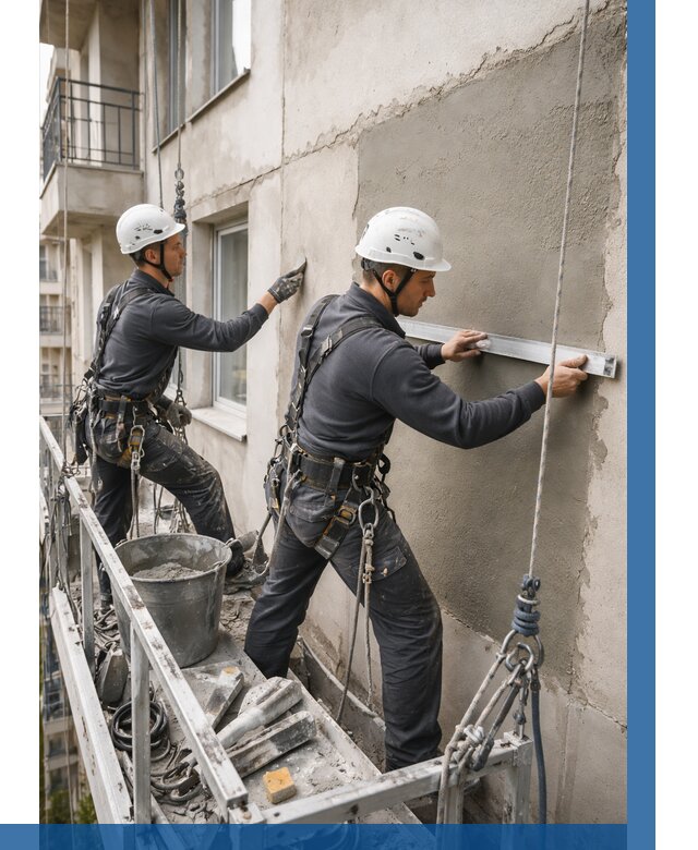 Штукатурка фасада на высоте в Калининграде от 911 р. | ВЫСОТНИК-Клн