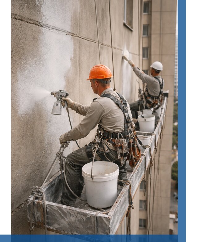 Грунтовка фасада на высоте в Калининграде от 121 р. | ВЫСОТНИК-Клн