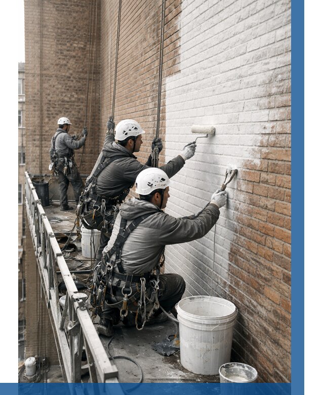 Покраска кирпичного фасада в Калининграде от 354 р. | ВЫСОТНИК-Клн