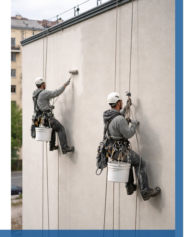 Покраска оштукатуренного фасада в Калининграде от 324 р. | ВЫСОТНИК-Клн