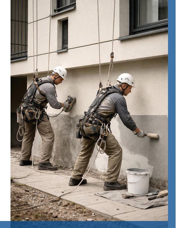 Окраска цоколя здания в Калининграде от 455 р. под ключ | ВЫСОТНИК-Клн