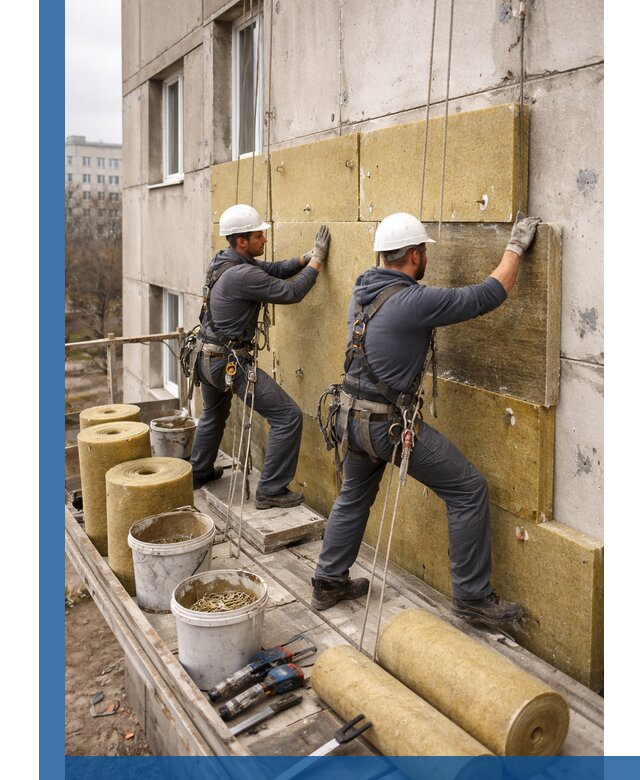 Утепление фасада минватой в Калининграде под ключ с гарантией