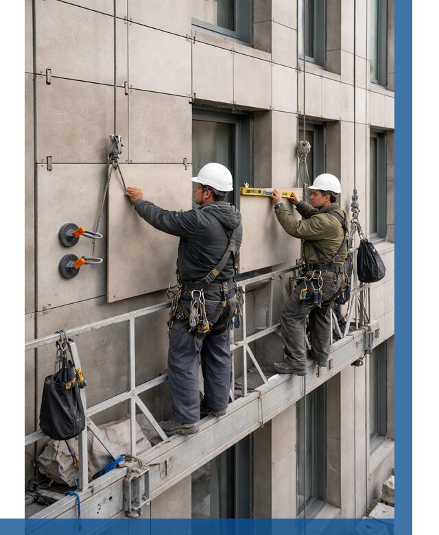 Монтаж керамогранита на фасад в Калининграде от 2530 р. | ВЫСОТНИК-Клн