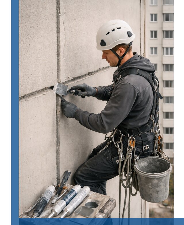 Ремонт межпанельных швов в Калининграде герметизация и восстановление