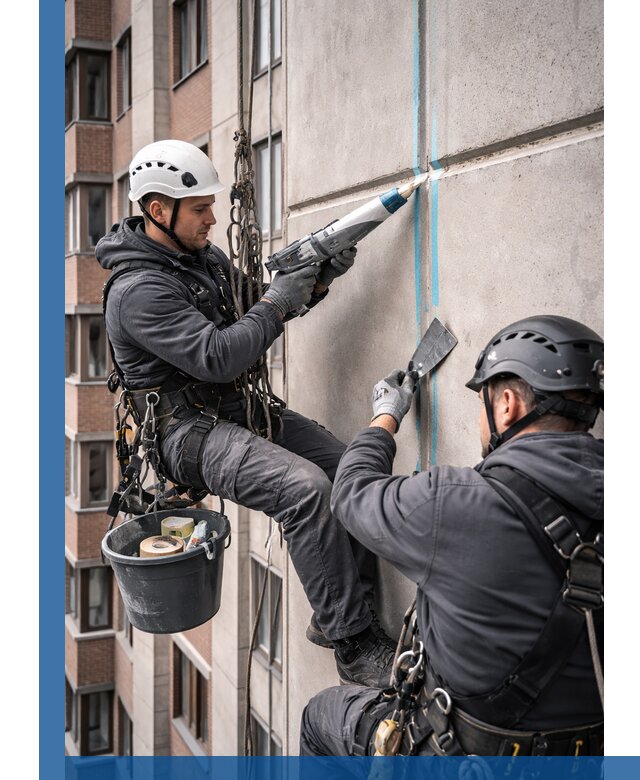 Вторичная герметизация швов фасада и кровли в Калининграде