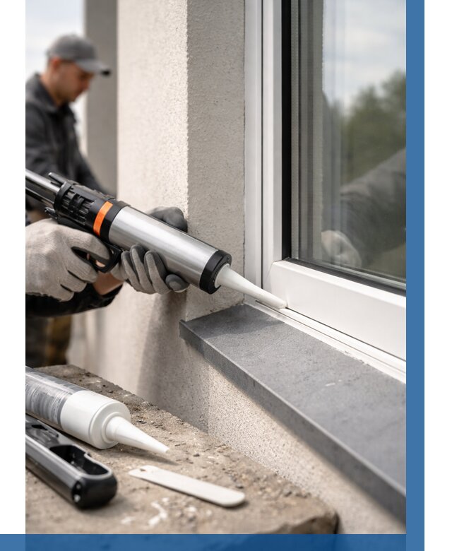 Герметизация монтажных швов окон в Калининграде от 658 р. | ВЫСОТНИК-Клн