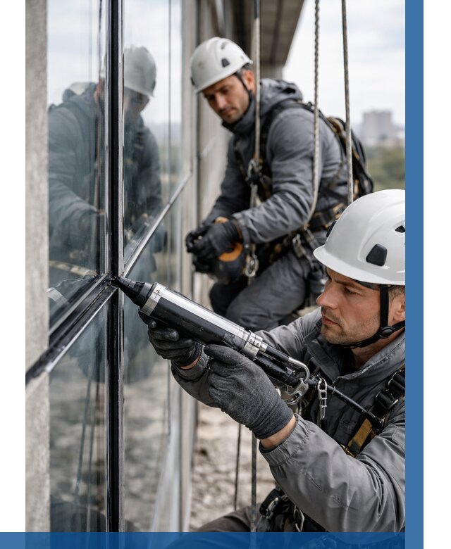 Герметизация витражных швов в Калининграде от 658 р. | ВЫСОТНИК-Клн