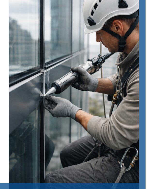 Герметизация стыков витража в Калининграде от 1214 р. | ВЫСОТНИК-Клн