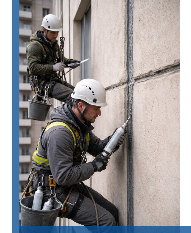 Герметизация деформационных швов фасада в Калининграде качественно