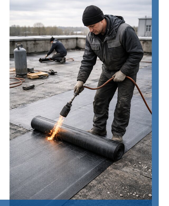 Ремонт наплавляемой кровли в Калининграде от 708 р. | ВЫСОТНИК-Клн