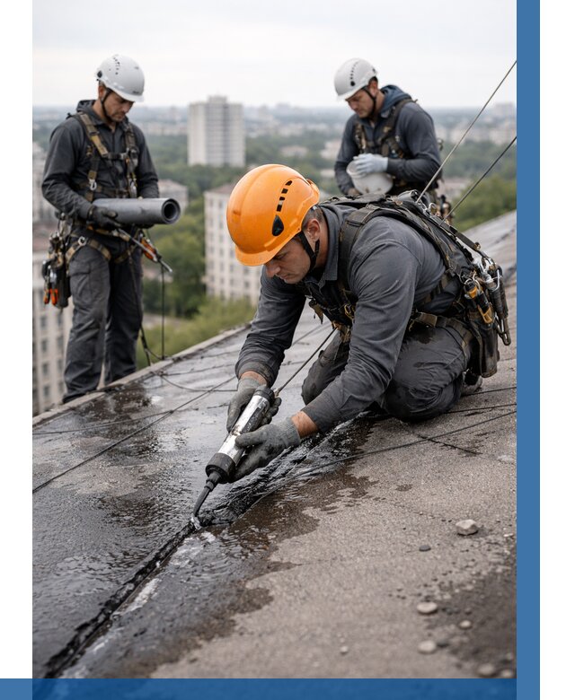 Устранение протечек кровли в Калининграде от 12142 р. | ВЫСОТНИК-Клн