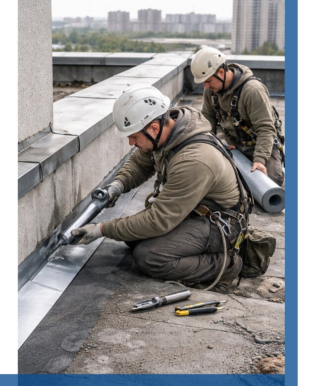 Ремонт кровельных примыканий в Калининграде от 1214 р. | ВЫСОТНИК-Клн