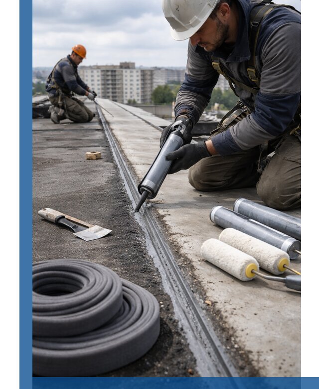 Герметизация швов кровли в Калининграде с гарантией герметичности