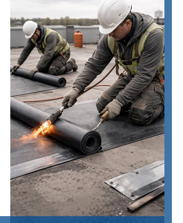 Монтаж наплавляемой кровли в Калининграде от 860 р. — ВЫСОТНИК-Клн