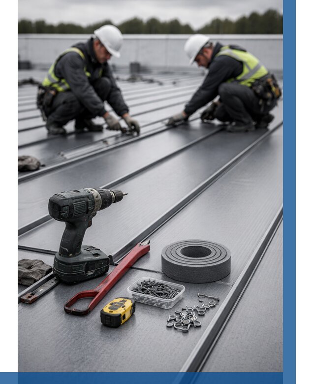 Монтаж фальцевой кровли в Калининграде от 1821 р. | ВЫСОТНИК-Клн