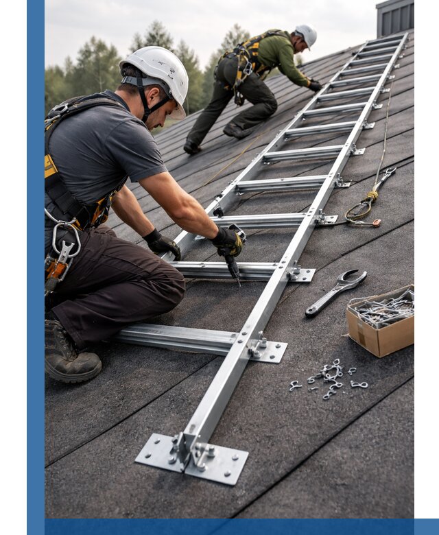 Профессиональный монтаж кровельной лестницы в Калининграде под ключ