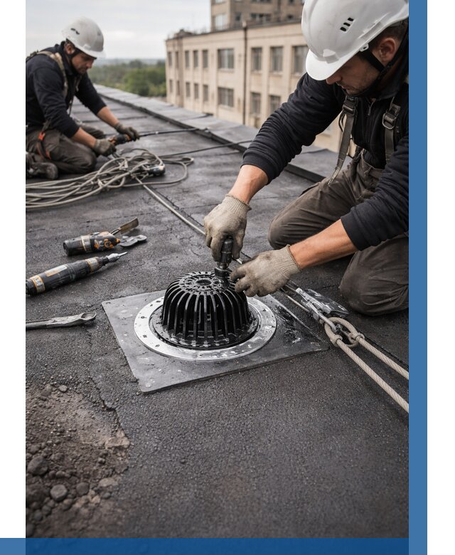 Установка водосточных воронок в Калининграде цена от 3541 р. | ВЫСОТНИК-Клн