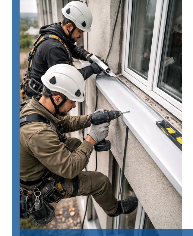 Профессиональный монтаж оконных отливов и отведения воды в Калининграде