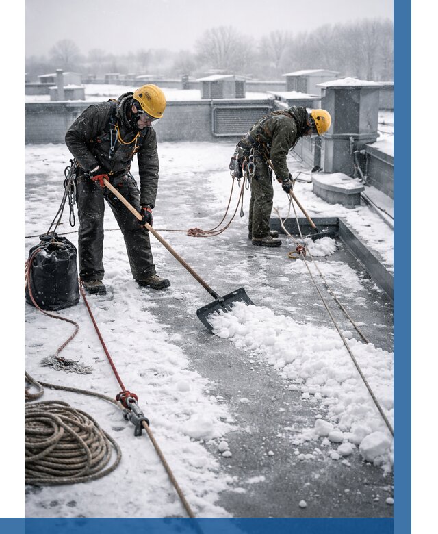 Очистка крыши от снега в Калининграде от 7589 р. | ВЫСОТНИК-Клн