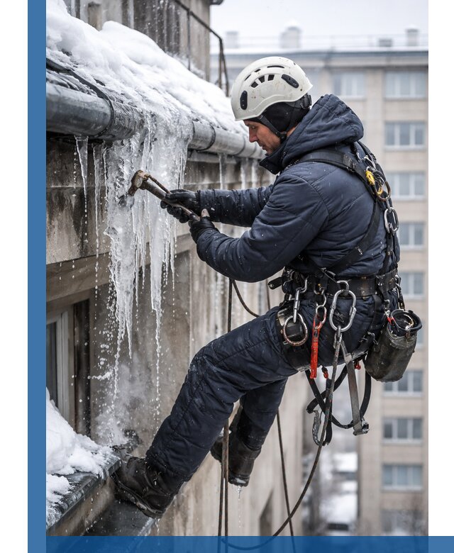 Удаление наледи и чистка водостоков в Калининграде оперативно и безопасно
