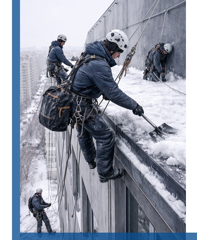 Абонентское обслуживание кровли зимой в Калининграде регулярный уход