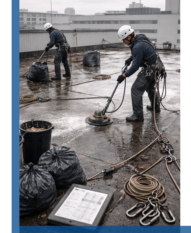 Плановая очистка кровли по графику в Калининграде для безопасности