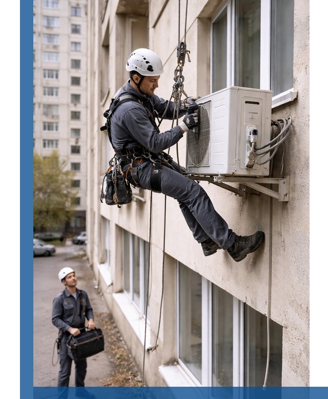 Демонтаж внешнего блока кондиционера в Калининграде профессионально