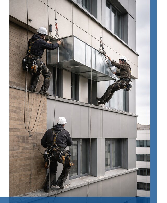 Монтаж воздуховодов на фасаде в Калининграде от 1518 р. | ВЫСОТНИК-Клн