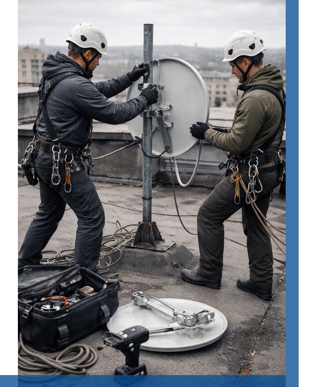 Демонтаж антенн на крыше в Калининграде от 4553 р. | ВЫСОТНИК-Клн