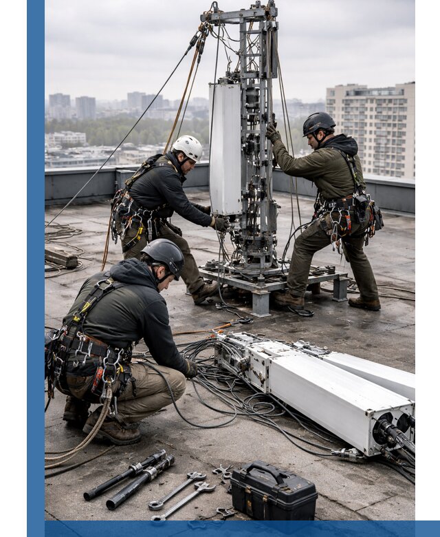 Демонтаж антенн на крыше зданий в Калининграде с гарантией