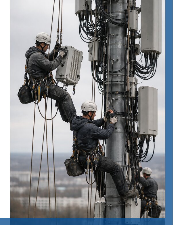 Монтаж оборудования связи на мачте в Калининграде от 7589 р. | ВЫСОТНИК-Клн