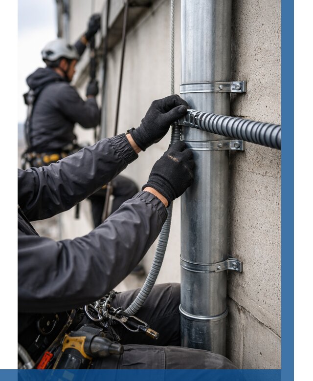 Монтаж гофры для кабеля в Калининграде от 304 р. | ВЫСОТНИК-Клн