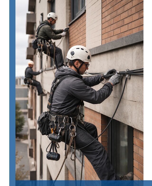 Крепление кабеля на фасаде монтаж и крепеж в Калининграде