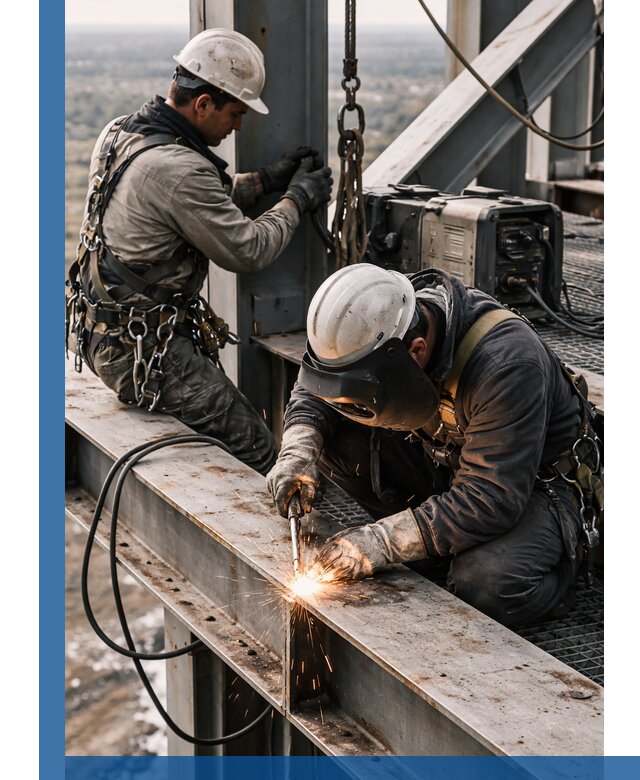 Высотные сварочные работы в Калининграде для промышленных объектов