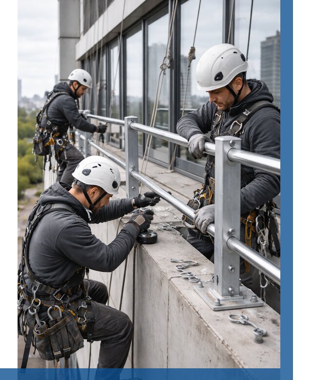 Монтаж ограждений на высоте в Калининграде, от 1214 р. | ВЫСОТНИК-Клн