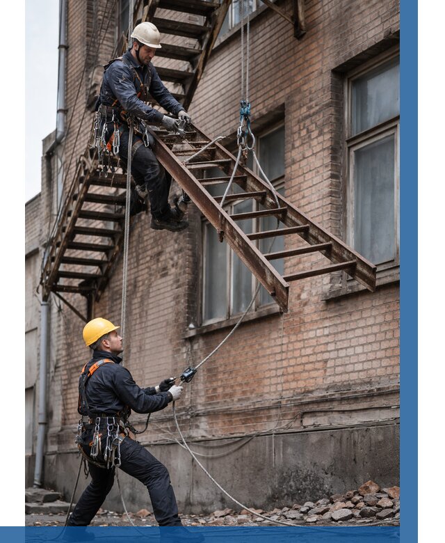 Демонтаж пожарной лестницы в Калининграде от 12142 р. | ВЫСОТНИК-Клн