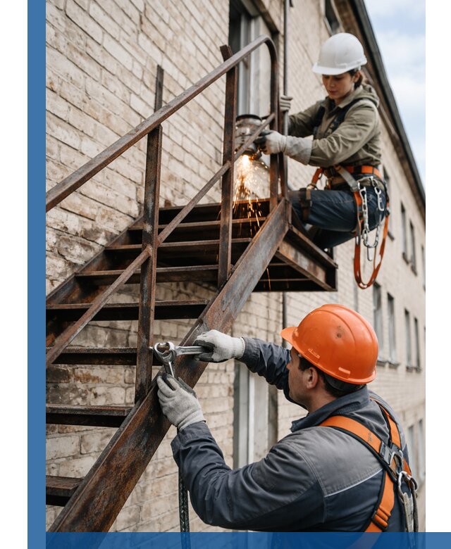 Ремонт и восстановление пожарных лестниц с выездом в Калининграде