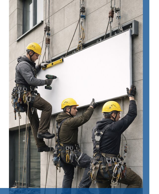 Монтаж рекламной вывески в Калининграде от 8094 р. | ВЫСОТНИК-Клн